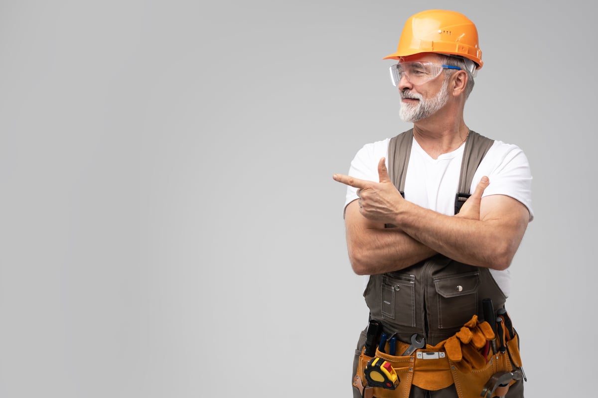 Professional handyman portrait